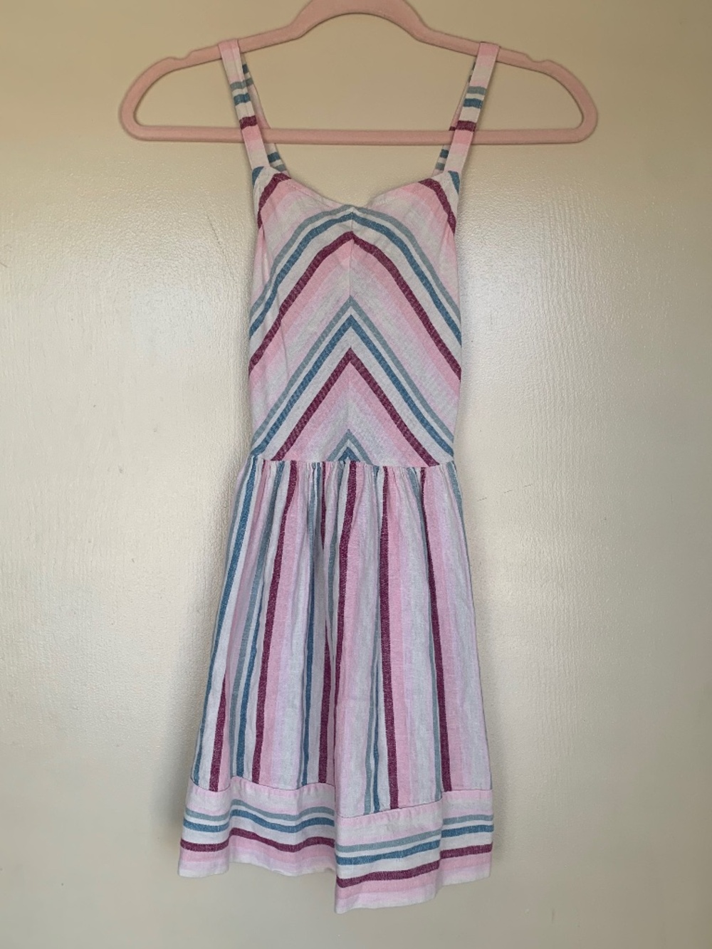Carters Linen Blend Striped Sundress Girls 10 Beach Summer School Travel Dress